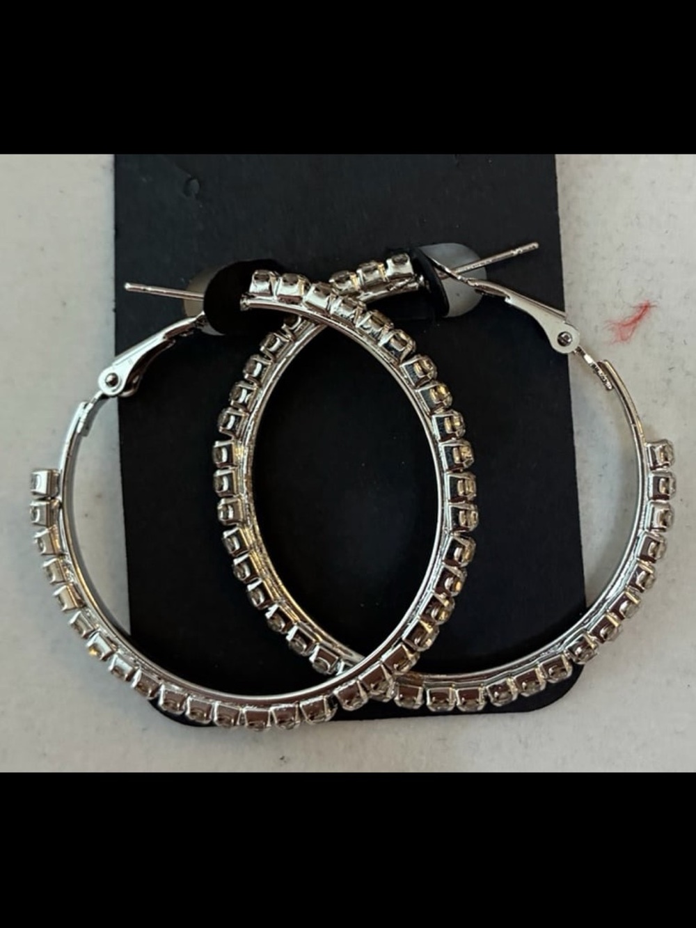 New! Women’s Western Fashion Sparkling Hoop Earrings. Measures 1.8” x 1.8”.